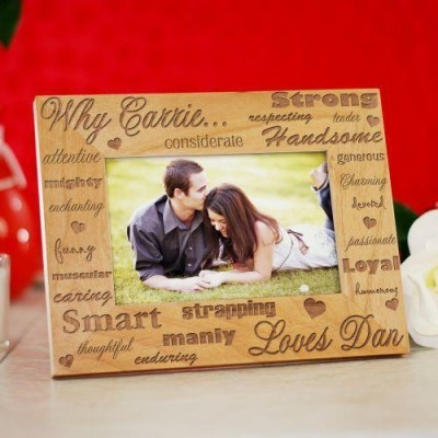 Personalized Why She Loves Him Valentines Day Picture Frame Love Photo Frame   312091511935
